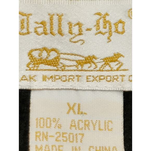 Tally Ho Cardigan Sweater Knit Button Up Embellished Floral Black Womens XL - Picture 3 of 10